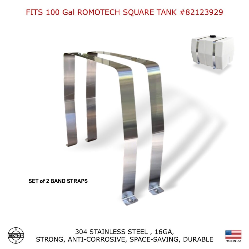 Bekyns Stainless Band Straps for 100 Gallon Romotech Square Tank # 82123929
