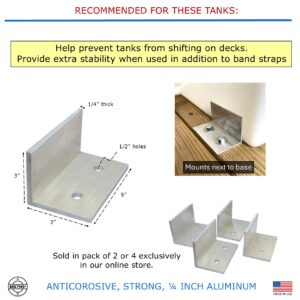 Bekyns Stainless Band Straps for 504, 525, 535, and 550 Gal Horizontal Leg Tanks - Universal Fit