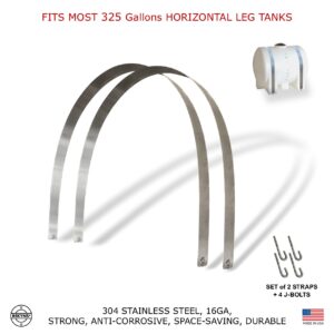 Bekyns Stainless Band Straps for 325 Gallon Horizontal Leg Tanks