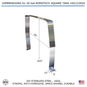 Bekyns Stainless Band Straps for 100 Gallon Romotech Square Tank # 82123929